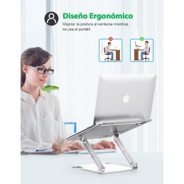Soporte Portatil Mesa Estable Compatible con MacBook Pro y Tabletas 10-16”