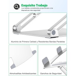 Soporte Portatil Mesa Estable Compatible con MacBook Pro y Tabletas 10-16”