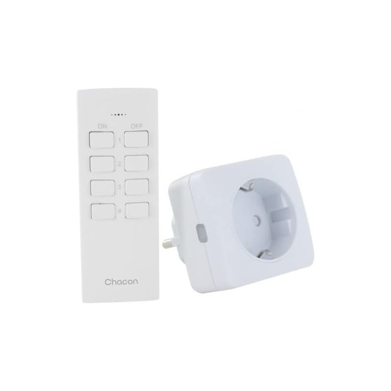 Kit 4 Mini enchufes On/Off + Mando a Distancia de 4 Canales 2300W Kit 4 Mini enchufes On/Off + Mando a Distancia de 4 Canales 2300W