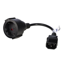 Cable Adaptador de Corriente para SAIS de Conector C14 Macho a Conector CEE7 Hembra