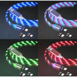 Cable led magnetico micro usb