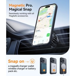 Funda Magnética para iPhone 14 Pro , Compatible con MagSafe, Carcasa Fondo Mate Translúcido,Negro Funda Magnética para iPhone 14 Pro , Compatible con MagSafe, Carcasa Fondo Mate Translúcido,Negro