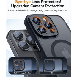 Funda Magnética para iPhone 14 Pro , Compatible con MagSafe, Carcasa Fondo Mate Translúcido,Negro Funda Magnética para iPhone 14 Pro , Compatible con MagSafe, Carcasa Fondo Mate Translúcido,Negro