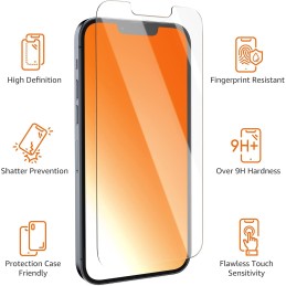 Amazon Basics - 2 Protectores Crital Templado Iphone 13 / 13PRO