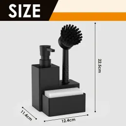 DISPENSADOR DE JABON DE COCINA CON SOPORTE DE ESPONJA DISPENSADOR DE JABON DE COCINA CON SOPORTE DE ESPONJA