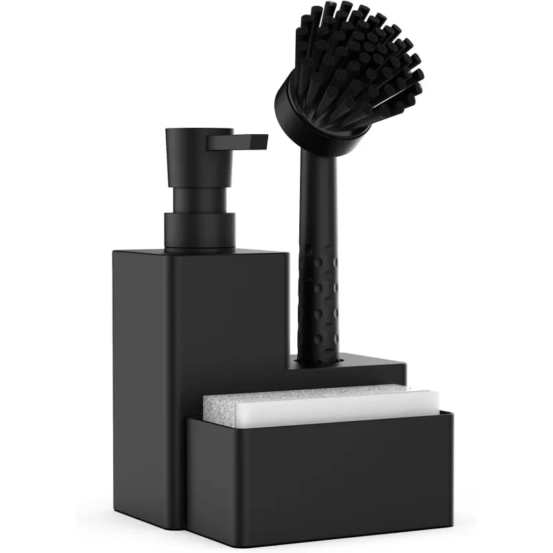 DISPENSADOR DE JABON DE COCINA CON SOPORTE DE ESPONJA DISPENSADOR DE JABON DE COCINA CON SOPORTE DE ESPONJA