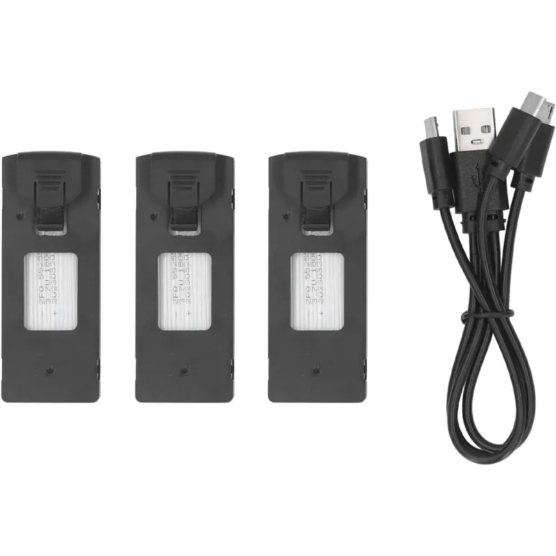 3 baterías de repuesto para dron RC de 3.7 V 1800 mAh RC batería de vuelo inteligente con cable de carga para A8 H8 F187 M5