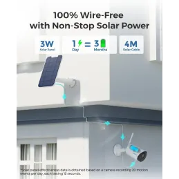cámara operada wirereless con 3MP Night Vision, AI Detection, 2-Caminos de Audio, WiFi Security Camera Works con Alexa