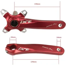 Biela Bicicleta Montaña, Pedalier Platos bcd 104 Bielas MTB Aleación de Aluminio Lzquierda y Derecha