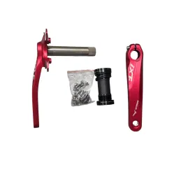 Biela Bicicleta Montaña, Pedalier Platos bcd 104 Bielas MTB Aleación de Aluminio Lzquierda y Derecha