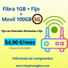 FIBRA 1GB + FIJO + MOVIL 100 GB
