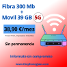 FIBRA 300 Mb + MOVIL 39 GB