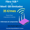 FIBRA 1GB + MOVIL GB ILIMITADOS