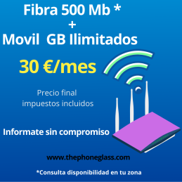 FIBRA 1GB + MOVIL 200 GB