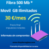 FIBRA 500 Mb + MOVIL GB ILIMITADOS
