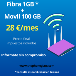 FIBRA 1GB + MOVIL 200 GB