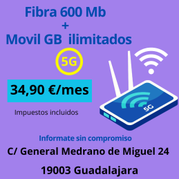 FIBRA 1GB + MOVIL 200 GB