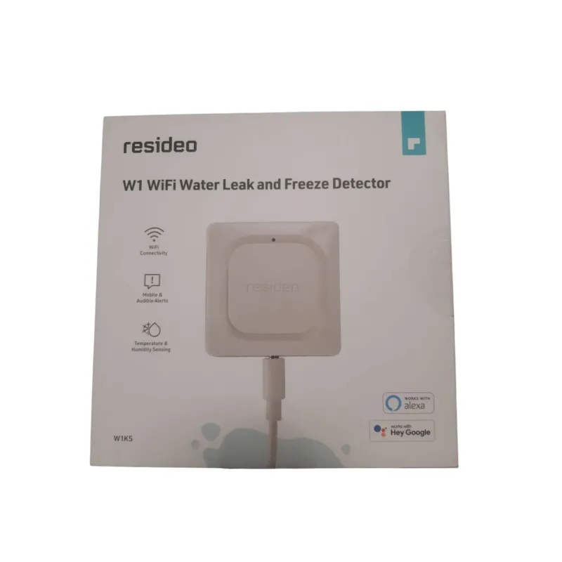 Detector de Agua y heladas con Sensor de Cable, Color Blanco Detector de Agua y heladas con Sensor de Cable, Color Blanco