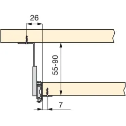 Emuca - Guías para bandeja portateclados extraible con rodamientos de bolas y regulables en altura (55-90mm), 2 unidades Emuca - Guías para bandeja portateclados extraible con rodamientos de bolas y regulables en altura (55-90mm), 2 unidades