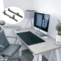 Emuca - Guías para bandeja portateclados extraible con rodamientos de bolas y regulables en altura (55-90mm), 2 unidades Emuca - Guías para bandeja portateclados extraible con rodamientos de bolas y regulables en altura (55-90mm), 2 unidades