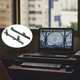 Emuca - Guías para bandeja portateclados extraible con rodamientos de bolas y regulables en altura (55-90mm), 2 unidades Emuca - Guías para bandeja portateclados extraible con rodamientos de bolas y regulables en altura (55-90mm), 2 unidades