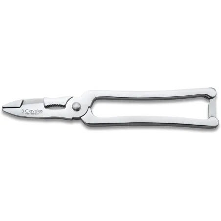 3 Claveles  - Corta mariscos Forjado con muelle y anclaje, inox, 17 cm