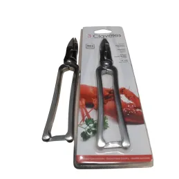 3 Claveles  - Corta mariscos Forjado con muelle y anclaje, inox, 17 cm