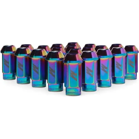 Mishimoto MMLG-125-20LNC Tuercas de bloqueo de aluminio M12x1.25, juego de 20 piezas, cromo Neo