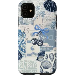 Carcasa para iPhone 11 Collage de verano Beachy Bl