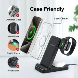 Cargador inalámbrico, cargador rápido plegable 3 en 1 Cargador inalámbrico, cargador rápido plegable 3 en 1