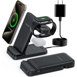 Cargador inalámbrico, cargador rápido plegable 3 en 1
