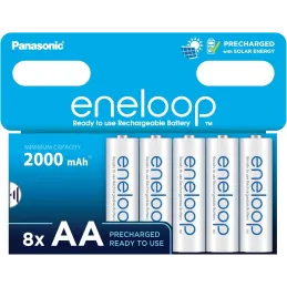 Pilas Recargables AA/Mignon, Paquete de 8 .eneloop