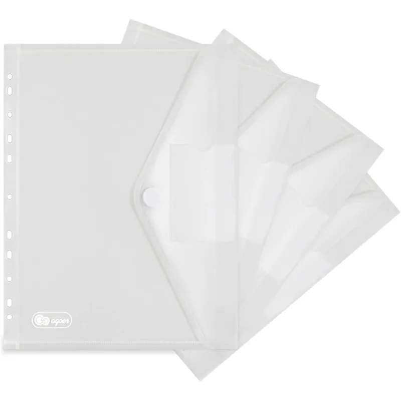 10 Paquetes de Carpetas A4 Plástico