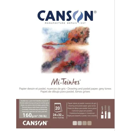 Canson Mi-Teintes 60% Abeja 160 g Bloc Encolado 24