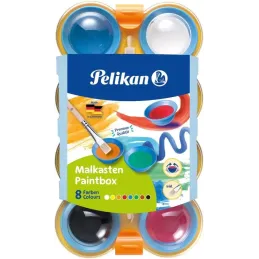 Pelikan, Set de 8 Acuarelas para Niños, Pincel y P