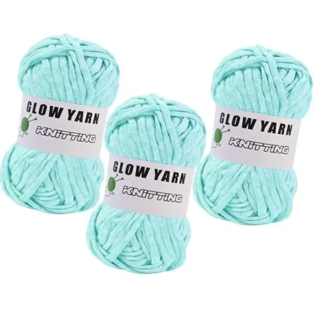 Maxee 150G(50g×3) Hilo Luminoso Tejer a Mano, Hilo