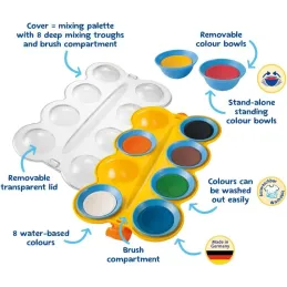 Pelikan, Set de 8 Acuarelas para Niños, Pincel y P