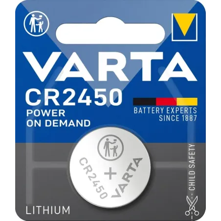VARTA Pilas de Botón CR2450, paquete de 10