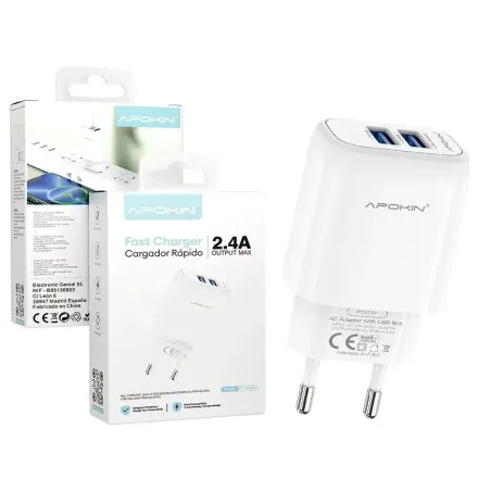 Cargador Doble USB-A 2.4 A Sin Cable