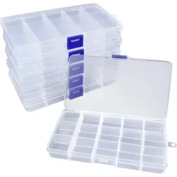 Caja de almacenamiento de 5 unidades, 15 cuadrícul