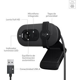 Logitech Brio 100, cámara web Full HD para reunion