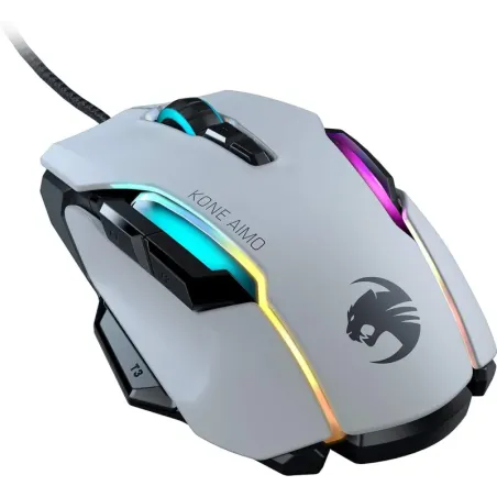 Ratón Gaming Optico con Cable Blanco Kone AIMO