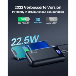 INIU Batería externa 20 W, PD3.0,20.000 mAh