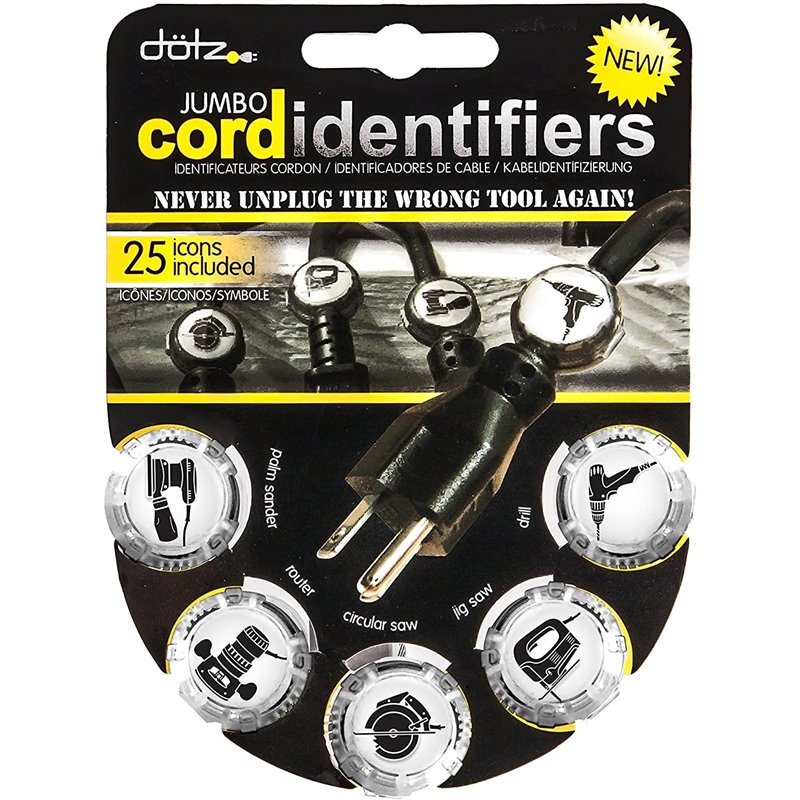 DOTZ Jumbo Cord Identifiers Transparente 5pieza(s) presilla - sujección para cab