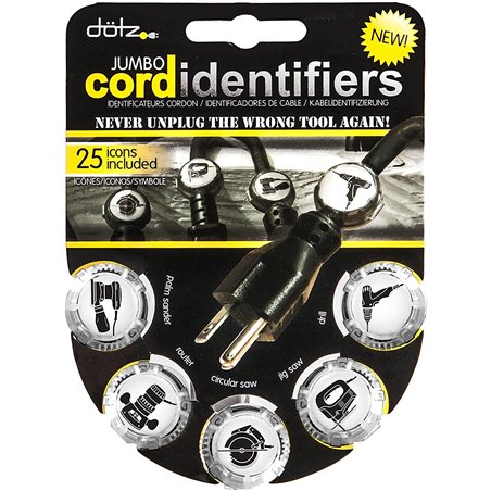 DOTZ Jumbo Cord Identifiers Transparente 5pieza(s) presilla - sujección para cab