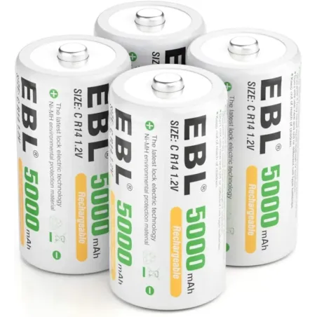 EBL C Batería 5000 mAh - Batería Recargable NI-MH