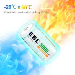 EBL C Batería 5000 mAh - Batería Recargable NI-MH