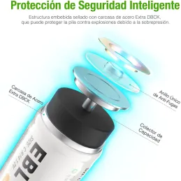 EBL C Batería 5000 mAh - Batería Recargable NI-MH
