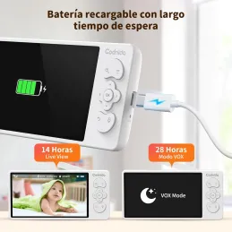 Codnida 5,5'' Camara Vigilancia Bebe LCD Pantalla, Codnida 5,5'' Camara Vigilancia Bebe LCD Pantalla,