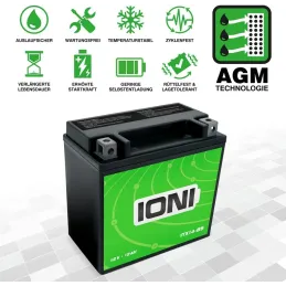 Batería AGM IONI ITX14-BS de 12 V y 12 Ah Batería AGM IONI ITX14-BS de 12 V y 12 Ah